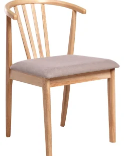 Set di 2 sedie da pranzo CRAIG Legno Marrone chiaro/Tortora