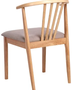Set di 2 sedie da pranzo CRAIG Legno Marrone chiaro/Tortora