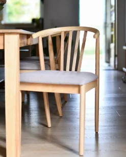 Set di 2 sedie da pranzo CRAIG Legno Marrone chiaro/Tortora
