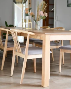 Set di 2 sedie da pranzo CRAIG Legno Marrone chiaro/Tortora