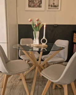 Set di 2 sedie da pranzo DAKOTA II Velluto Grigio