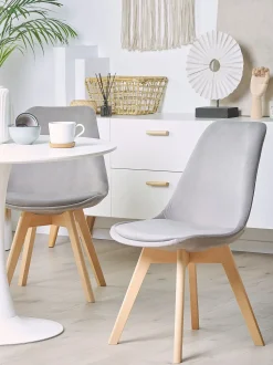 Set di 2 sedie da pranzo DAKOTA II Velluto Grigio