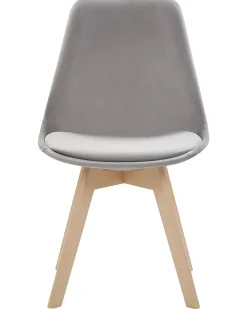 Set di 2 sedie da pranzo DAKOTA II Velluto Grigio