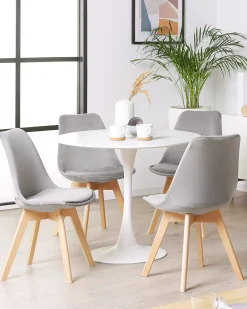Set di 2 sedie da pranzo DAKOTA II Velluto Grigio