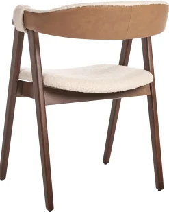 Set di 2 sedie da pranzo DAY Bouclé Marrone scuro/Beige