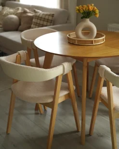 Set di 2 sedie da pranzo DAY Bouclé Marrone chiaro/Beige