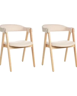 Set di 2 sedie da pranzo DAY Bouclé Marrone chiaro/Beige