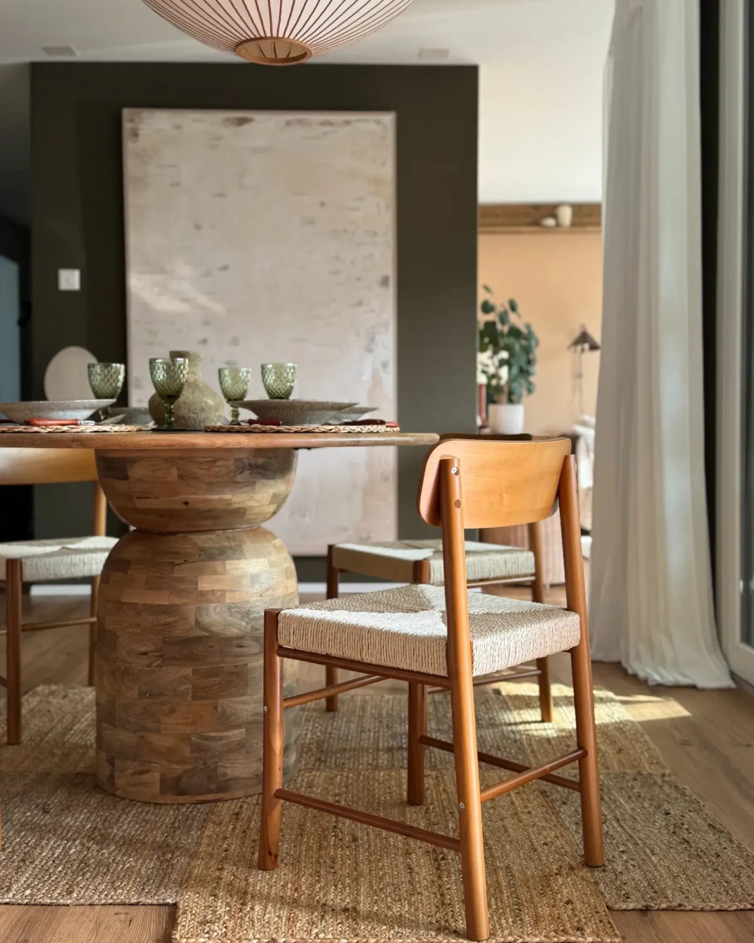 Set di 2 sedie da pranzo DIGNE Legno Marrone