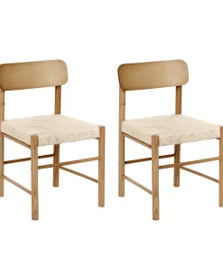 Set di 2 sedie da pranzo DIGNE Legno Marrone