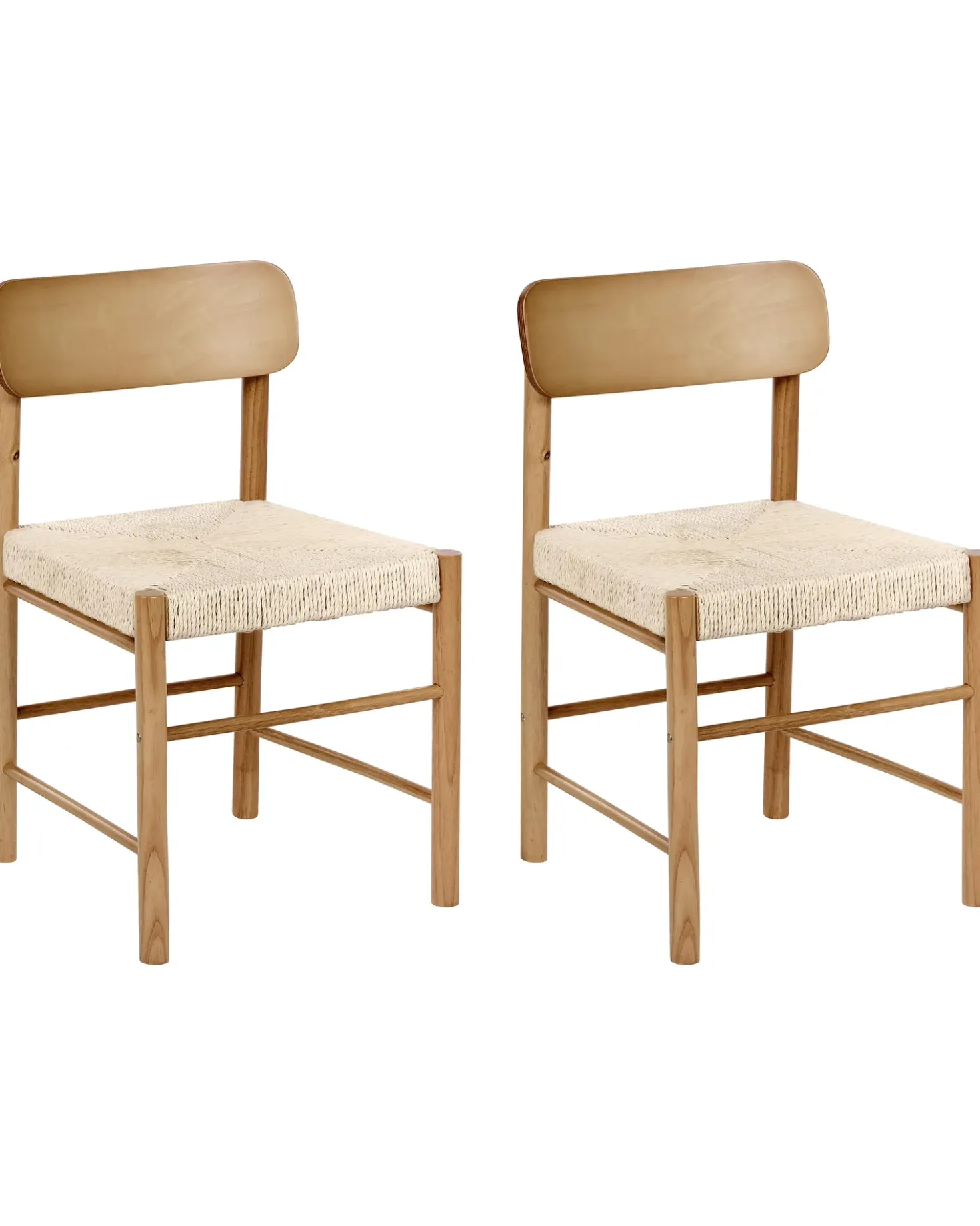 Set di 2 sedie da pranzo DIGNE Legno Marrone