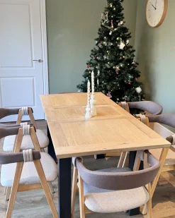 Set di 2 sedie da pranzo DAY Tessuto Marrone chiaro/Tortora
