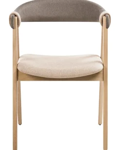 Set di 2 sedie da pranzo DAY Tessuto Marrone chiaro/Tortora