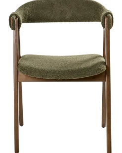 Set di 2 sedie da pranzo DAY Bouclé Marrone scuro/Verde