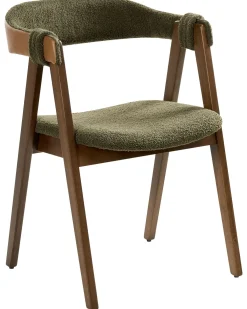 Set di 2 sedie da pranzo DAY Bouclé Marrone scuro/Verde