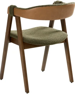 Set di 2 sedie da pranzo DAY Bouclé Marrone scuro/Verde