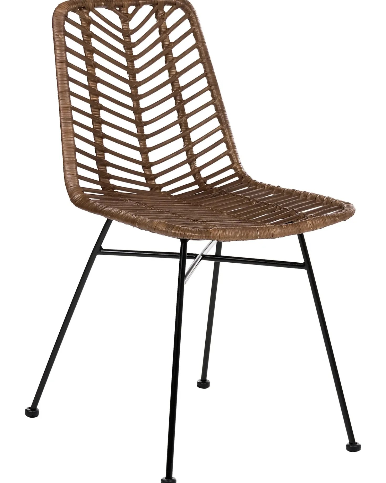 Set di 2 sedie da pranzo DILLEY Rattan Marrone