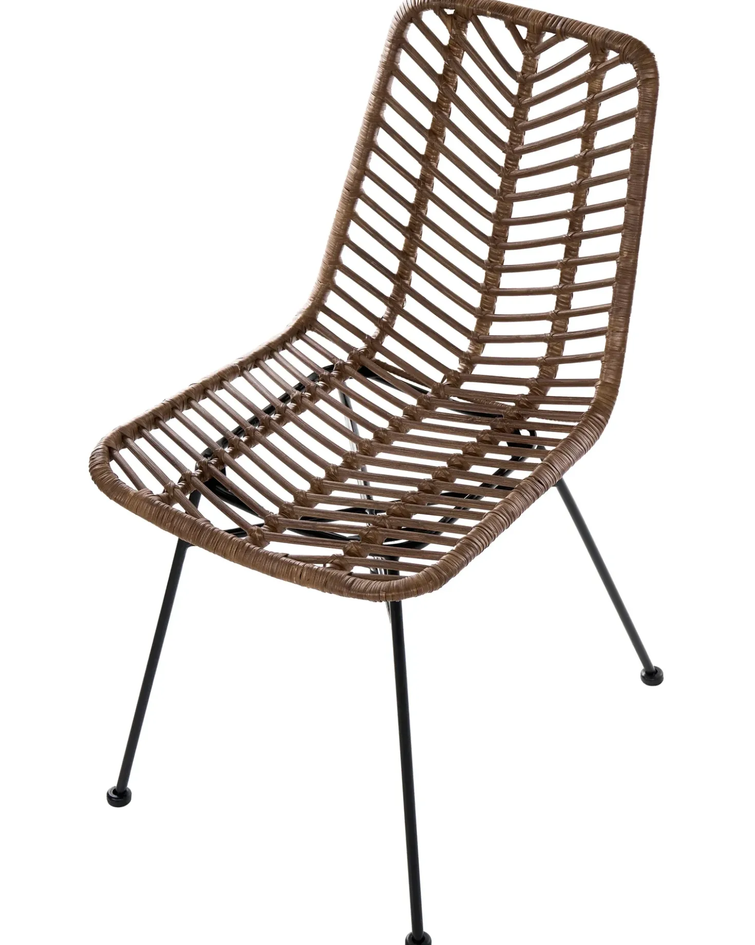 Set di 2 sedie da pranzo DILLEY Rattan Marrone