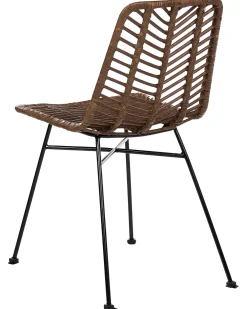 Set di 2 sedie da pranzo DILLEY Rattan Marrone