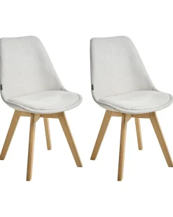 Set di 2 sedie da pranzo DAKOTA II Tessuto Bianco sporco