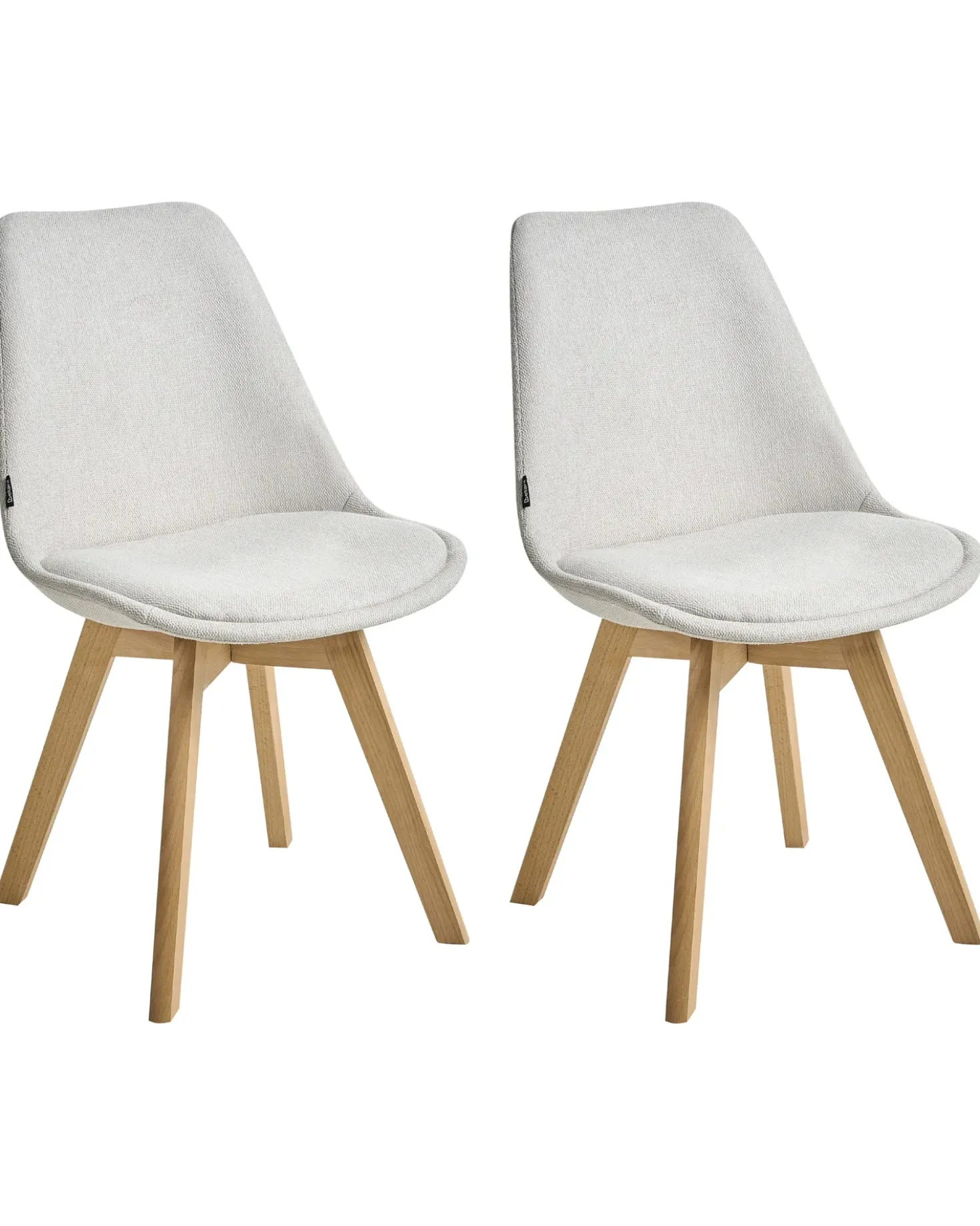 Set di 2 sedie da pranzo DAKOTA II Tessuto Bianco sporco