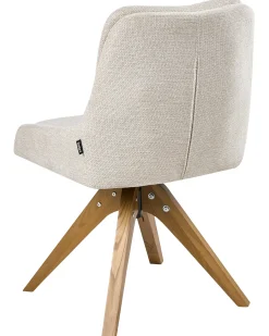 Set di 2 sedie da pranzo DORRIS Tessuto Beige chiaro