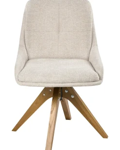 Set di 2 sedie da pranzo DORRIS Tessuto Beige chiaro