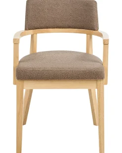 Set di 2 sedie da pranzo DALBO Bouclé Marrone chiaro/Tortora
