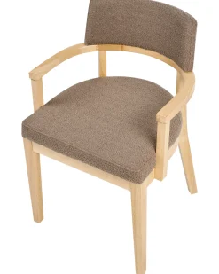 Set di 2 sedie da pranzo DALBO Bouclé Marrone chiaro/Tortora