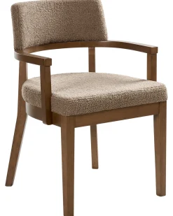 Set di 2 sedie da pranzo DALBO Bouclé Marrone/Tortora