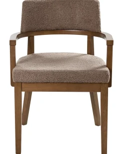 Set di 2 sedie da pranzo DALBO Bouclé Marrone/Tortora