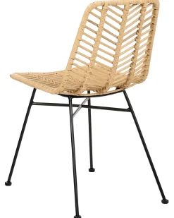 Set di 2 sedie da pranzo DILLEY Rattan Naturale