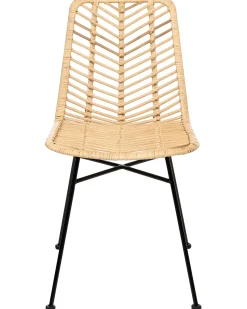 Set di 2 sedie da pranzo DILLEY Rattan Naturale