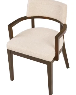 Set di 2 sedie da pranzo DALBO Bouclé Marrone scuro/Bianco sporco