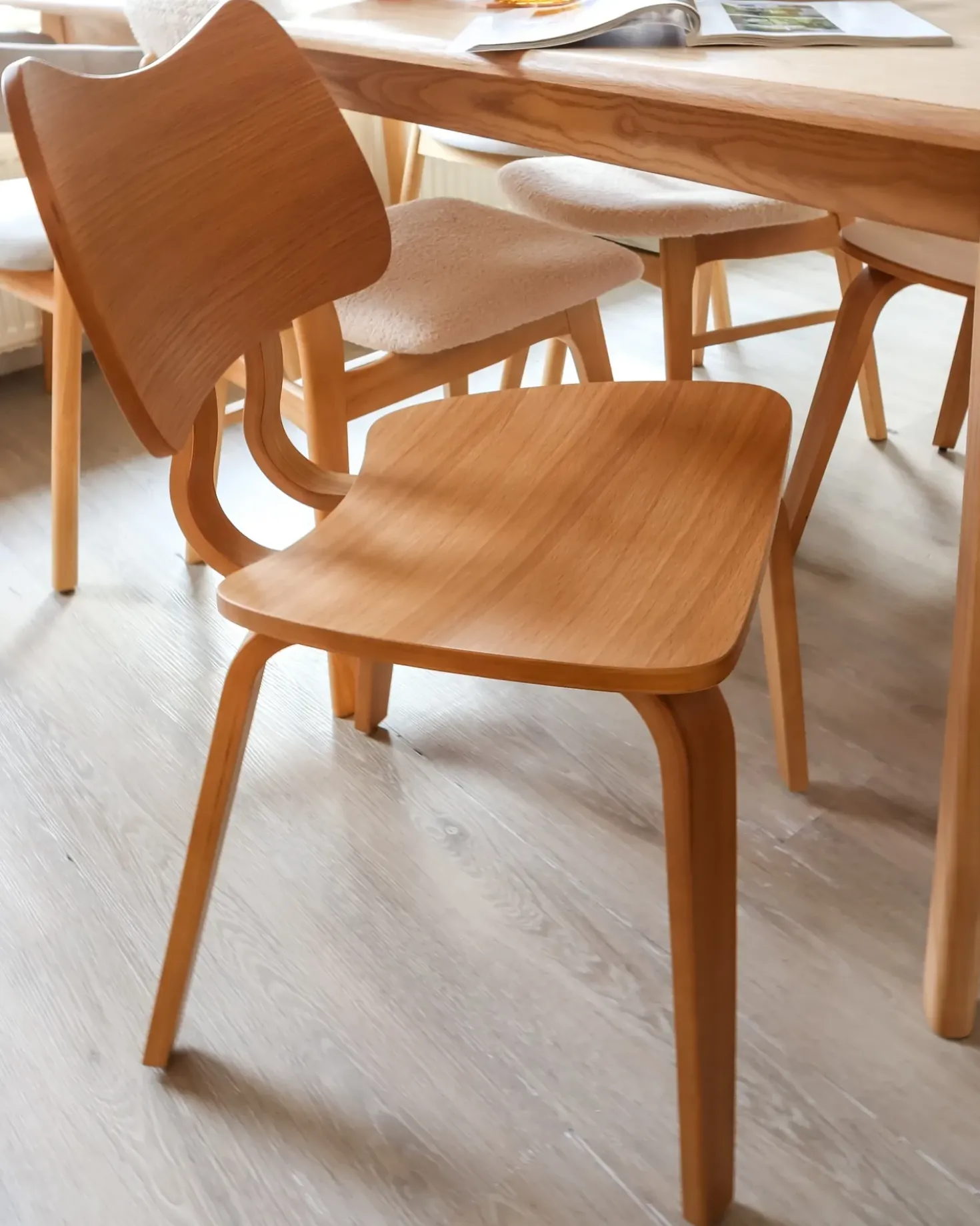 Set di 2 sedie da pranzo DIANA Legno Marrone chiaro