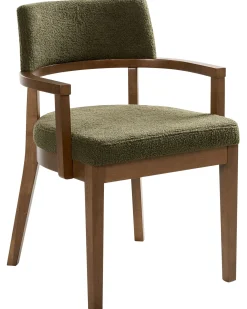 Set di 2 sedie da pranzo DALBO Bouclé Marrone/Verde