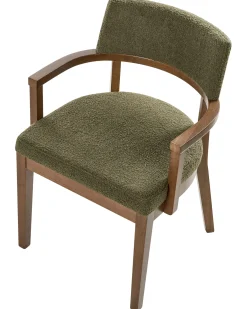 Set di 2 sedie da pranzo DALBO Bouclé Marrone/Verde