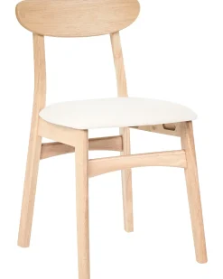 Set di 2 sedie da pranzo DOYLE Legno Marrone chiaro/Beige chiaro