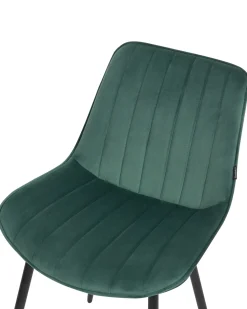 Set di 2 sedie da pranzo DUBROVNIK Velluto Verde smeraldo