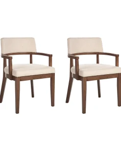 Set di 2 sedie da pranzo DALBO Bouclé Marrone/Beige chiaro
