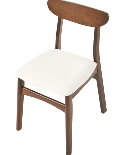 Set di 2 sedie da pranzo DOYLE Legno Marrone/Beige chiaro