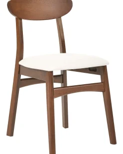 Set di 2 sedie da pranzo DOYLE Legno Marrone/Beige chiaro