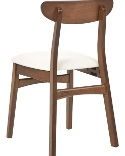 Set di 2 sedie da pranzo DOYLE Legno Marrone/Beige chiaro