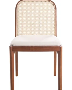 Set di 2 sedie da pranzo EDINA Tessuto Marrone/Beige