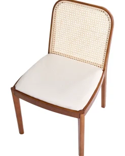 Set di 2 sedie da pranzo EDINA Tessuto Marrone/Beige