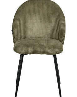 Set di 2 sedie da pranzo ELOY Velluto a coste Verde scuro