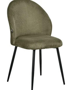 Set di 2 sedie da pranzo ELOY Velluto a coste Verde scuro