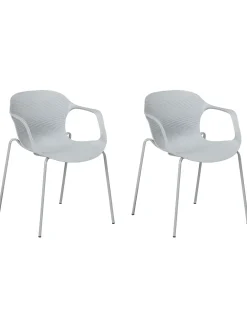 Set di 2 sedie da pranzo ELBERT Grigio chiaro