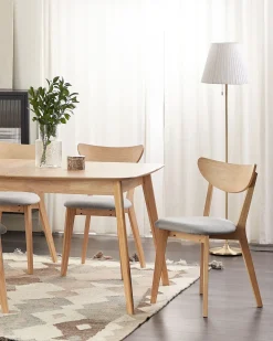 Set di 2 sedie da pranzo ERIE Legno Marrone chiaro/Grigio