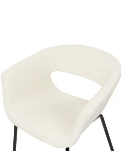 Set di 2 sedie da pranzo ELMA Bouclé Bianco sporco