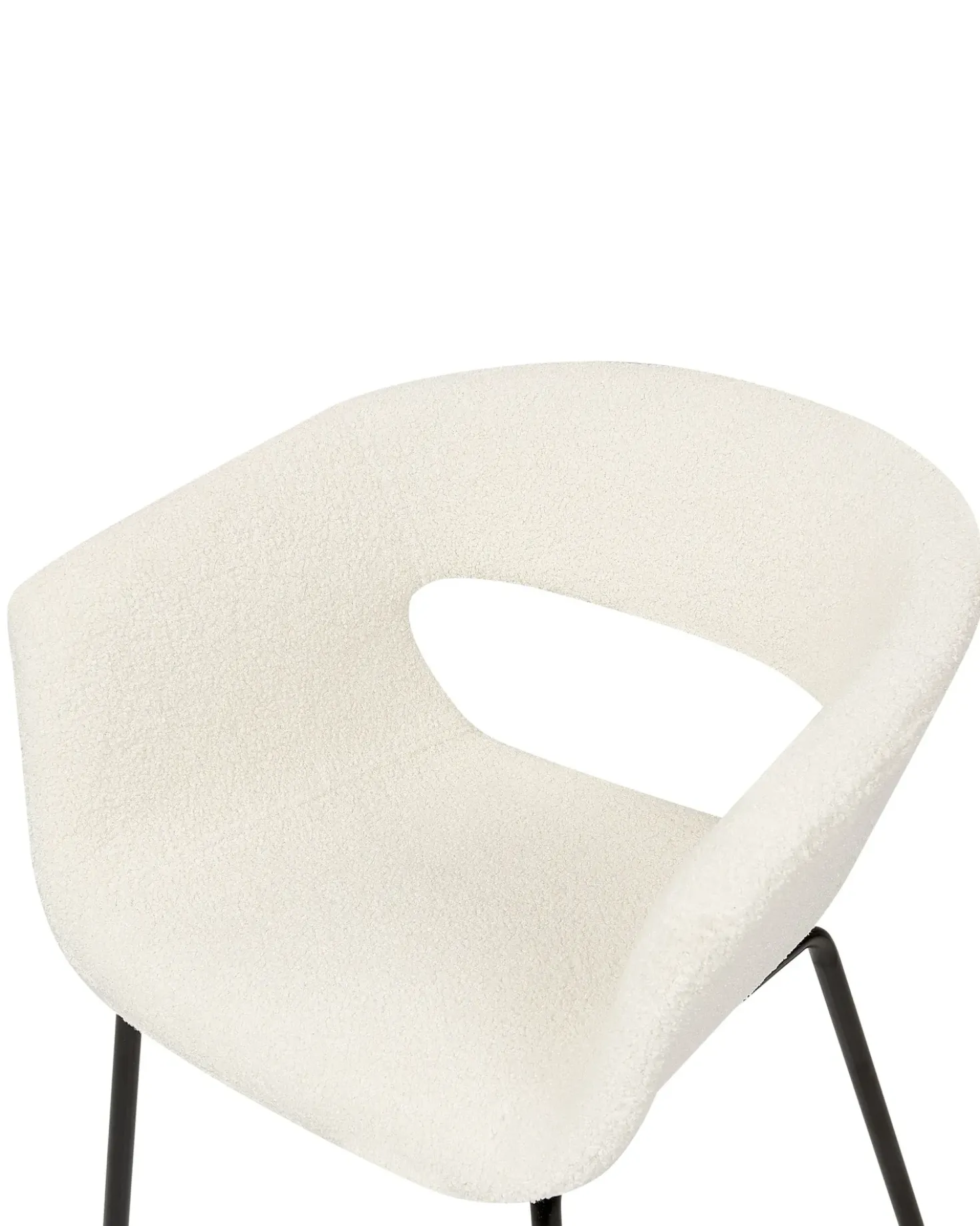 Set di 2 sedie da pranzo ELMA Bouclé Bianco sporco